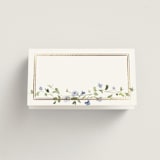 "Flowering Vine" - Place Cards in Bluebell by Everett Paper Goods - Blank front