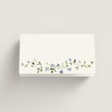 "Flowering Vine" - Place Cards in Bluebell by Everett Paper Goods - Folded Back of Card