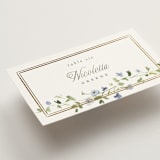 "Flowering Vine" - Place Cards in Bluebell by Everett Paper Goods - Detail