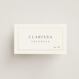 "Arcadia" - Place Cards in Silk by Kelly Schmidt - Front with Free Guest Printing