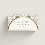 "Vintage Palms" - Place Cards in Sand by Maria Alou - Folded with Free Guest Printing