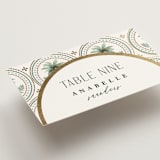 "Vintage Palms" - Place Cards in Sand by Maria Alou - Detail
