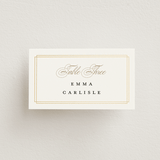 "Timeless" - Place Cards in Linen by Erica Krystek - Front with Free Guest Printing