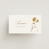 "The Romantic" - Place Cards in Buttercream by Kristie Kern - Front with Free Guest Printing