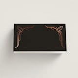 "Geometric Deco" - Place Cards in Midnight by GeekInk Design - Blank front