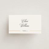 "Aligned" - Place Cards in Spun Sugar by Jessica Williams - Front with Free Guest Printing