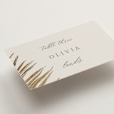 "Gilded Palm" - Place Cards in Sand by Melinda Denison - Detail