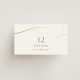 "Forever And" - Place Cards in Snow by Jen Banks - Front with Free Guest Printing