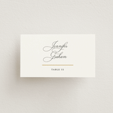 "Elegant Flourish" - Place Cards in Sugar by Jessica Williams - Front with Free Guest Printing