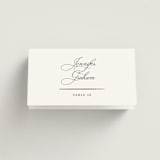 "Elegant Flourish" - Place Cards in Sugar by Jessica Williams - Folded with Free Guest Printing