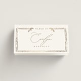 "Reflection" - Place Cards in Porcelain by Leah Bisch - Folded with Free Guest Printing