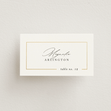 "Gilded Border" - Place Cards in Silk by Kelly Schmidt - Front with Free Guest Printing