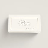 "Gilded Border" - Place Cards in Silk by Kelly Schmidt - Folded with Free Guest Printing