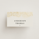 "Elegant Henna" - Place Cards in Champagne by Oma N. Ramkhelawan - Front with Free Guest Printing