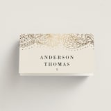"Elegant Henna" - Place Cards in Champagne by Oma N. Ramkhelawan - Folded with Free Guest Printing