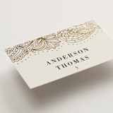 "Elegant Henna" - Place Cards in Champagne by Oma N. Ramkhelawan - Detail
