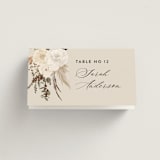 "Botanical Edge" - Place Cards in Latte by Susan Moyal - Folded with Free Guest Printing