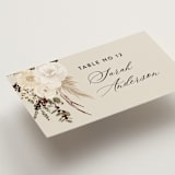 "Botanical Edge" - Place Cards in Latte by Susan Moyal - Detail