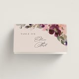 "Fleur" - Place Cards in Blush by Lori Wemple - Folded with Free Guest Printing