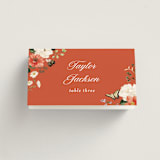 "Fleur" - Place Cards in Verona Sunset by Sarah Knight - Folded with Free Guest Printing