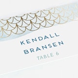 "Sea Crest" - Place Cards in Turquoise by Kaydi Bishop - Detail