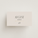 "Mirin" - Place Cards in Linen by Kate Ahn - Front with Free Guest Printing
