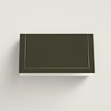 "refined" - Place Cards in Deep Olive by Nicole Walsh - Blank front