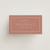 "Warm affection" - Place Cards in Dusty Rose by Stacey Meacham - Front with Free Guest Printing