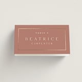 "Warm affection" - Place Cards in Dusty Rose by Stacey Meacham - Folded with Free Guest Printing