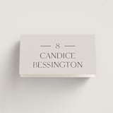"Floral Type Arch" - Place Cards in Linen by Baumbirdy - Folded with Free Guest Printing