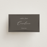 "Bow" - Place Cards in Tuxedo by Corinne Malesic - Front with Free Guest Printing