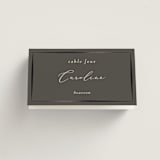 "Bow" - Place Cards in Tuxedo by Corinne Malesic - Folded with Free Guest Printing