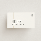 "Linear" - Place Cards in Silk by Laura Hankins - Front with Free Guest Printing