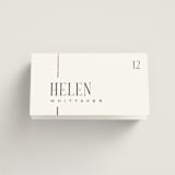 "Linear" - Place Cards in Silk by Laura Hankins - Folded with Free Guest Printing