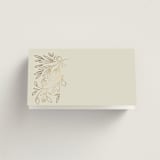 "Foil Botanical Frame" - Place Cards in Taupe by Hannah Williams - Blank front