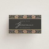 "Timeless Nature" - Place Cards in Ebony by Ana de Sousa - Front with Free Guest Printing