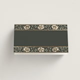 "Timeless Nature" - Place Cards in Emerald by Ana de Sousa - Blank Front