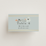 "Blue Garden" - Place Cards in Mist by Hannah Williams - Front with Free Guest Printing