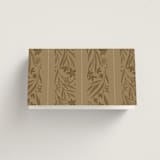"Floral Border" - Place Cards in Champagne by Leah Bisch - Folded Back of Card