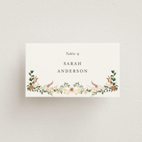 "Blooming Vine" - Place Cards in Blush by Susan Moyal - Front with Free Guest Printing