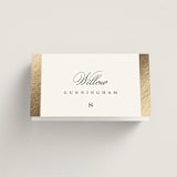 "The Ritz" - Place Cards in Quartz by Kristie Kern - Folded with Free Guest Printing