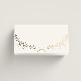 "Delicate Vine" - Place Cards in Alabaster by Susan Moyal - Blank front