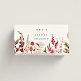 "Lush" - Place Cards in Magenta by Susan Moyal - Folded with Free Guest Printing