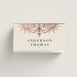 "Regal Mehndi" - Place Cards in Champagne Rose by Oma N. Ramkhelawan - Folded with Free Guest Printing