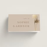 "Sunset by the Sea" - Place Cards in Tan by lulu and isabelle - Folded with Free Guest Printing