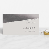 "Halcyon" - Place Cards in Tuxedo by Leah Bisch - Front with Free Guest Printing