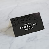 "Chicago" - Place Cards in Onyx by Erin Deegan - Folded with Free Guest Printing