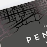 "Chicago" - Place Cards in Onyx by Erin Deegan - Detail