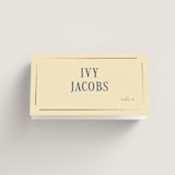 "Woven" - Place Cards in Navy by Baumbirdy - Folded with Free Guest Printing