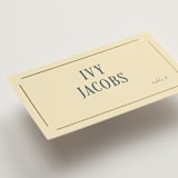 "Woven" - Place Cards in Navy by Baumbirdy - Detail